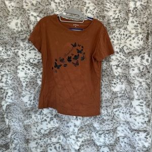 orange butterfly shirt
